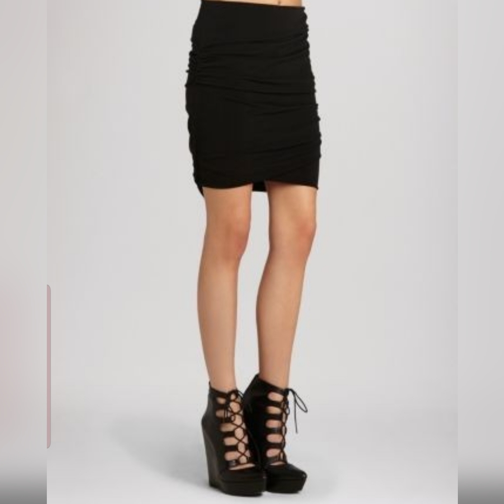 BCBGENERATION Shirred Asymmetric Skirt